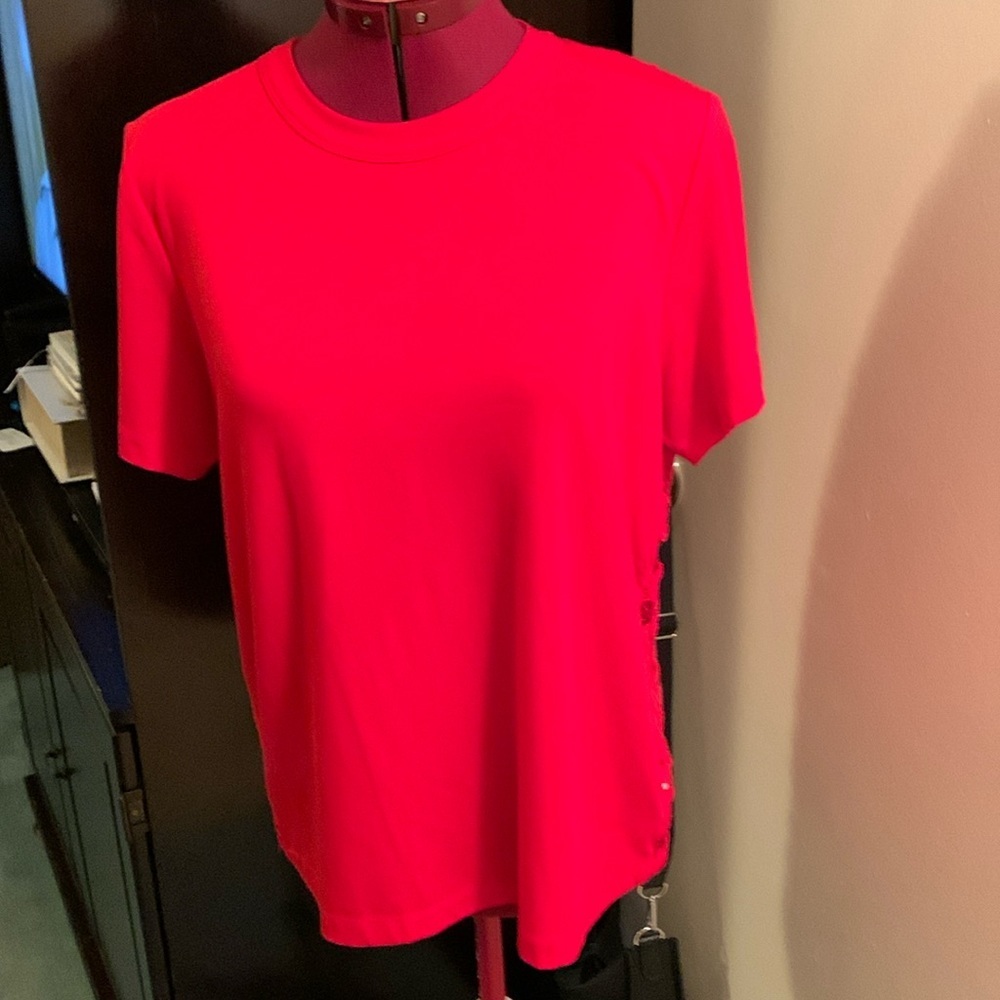 Alexis Blouse with short sleeves and a lace back NWOT